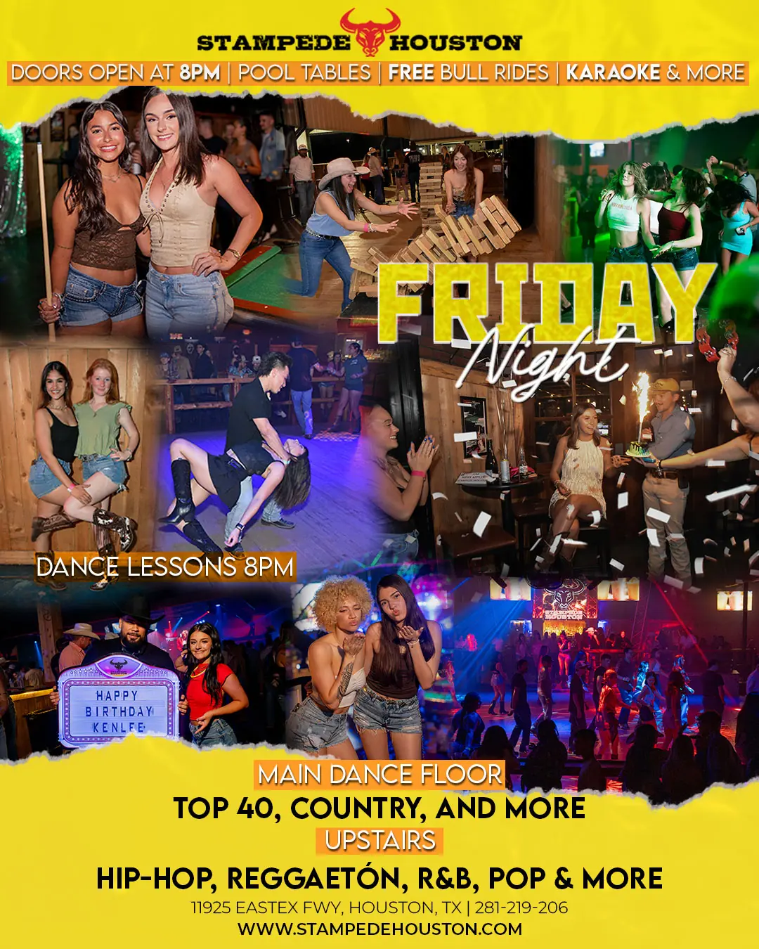 Stampede Houston nightclub – 2 clubs in 1 Saturdays with country, Top 40, hip-hop, reggaeton & EDM in Houston