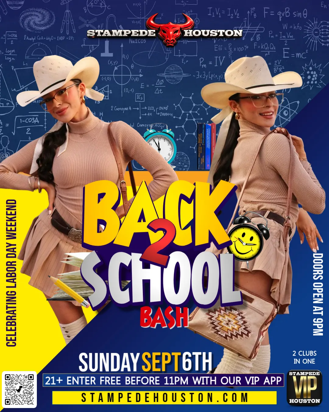 Back 2 School Bash at Stampede Houston – Sunday September 6th, Labor Day Weekend